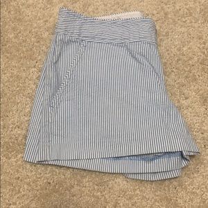 Blue pinstripe shorts